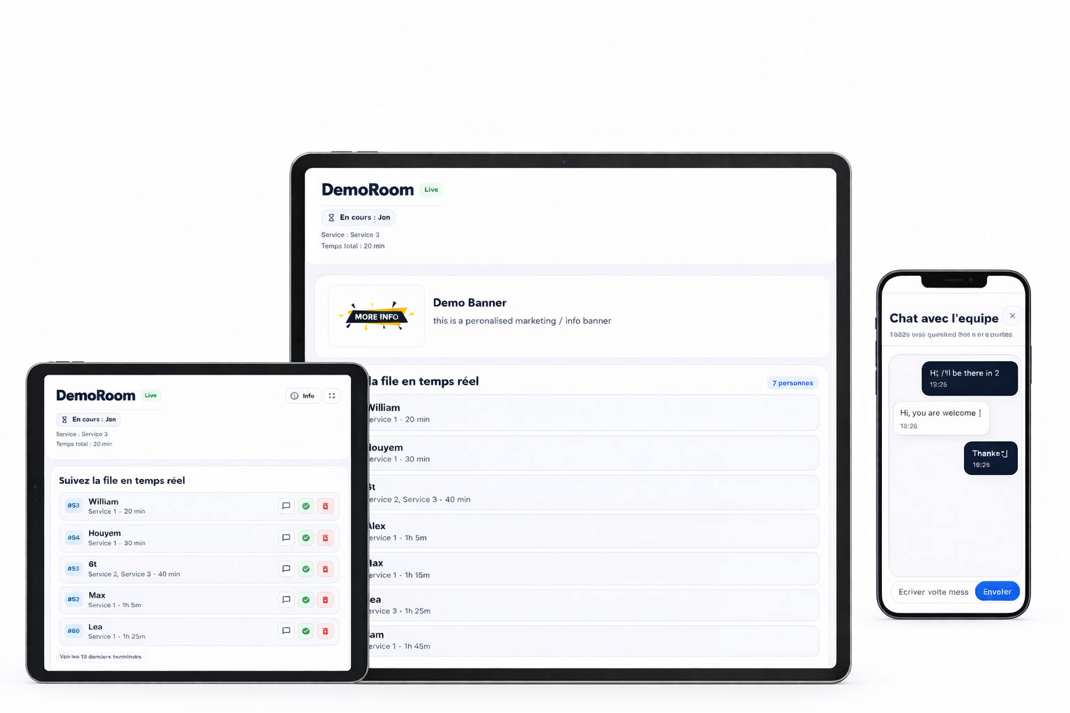 Manage the flow easily from an interactive board